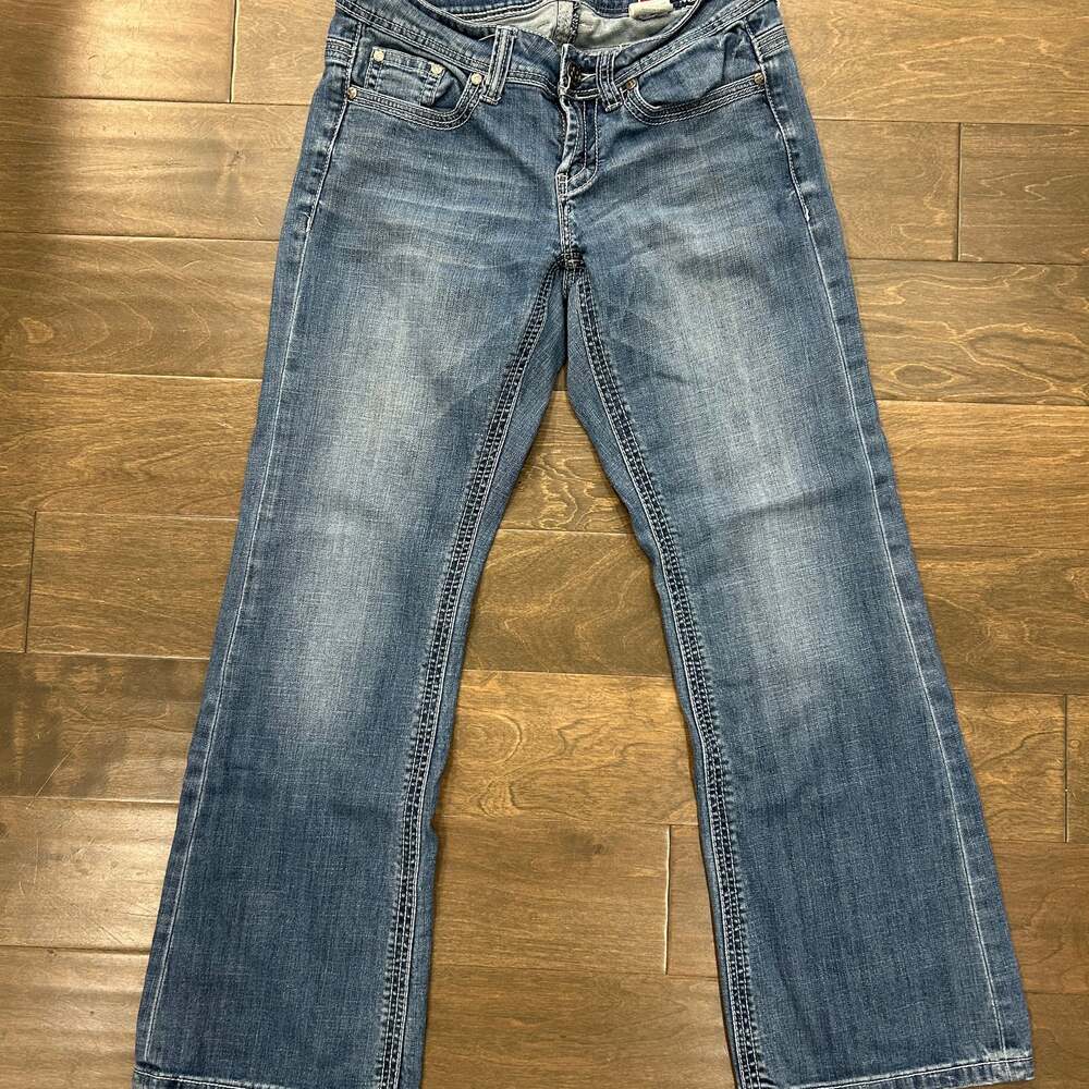 Stetson Women's Blue‎ Denim 816 Bootcut Fit Jeans with Chevron Back Pocket